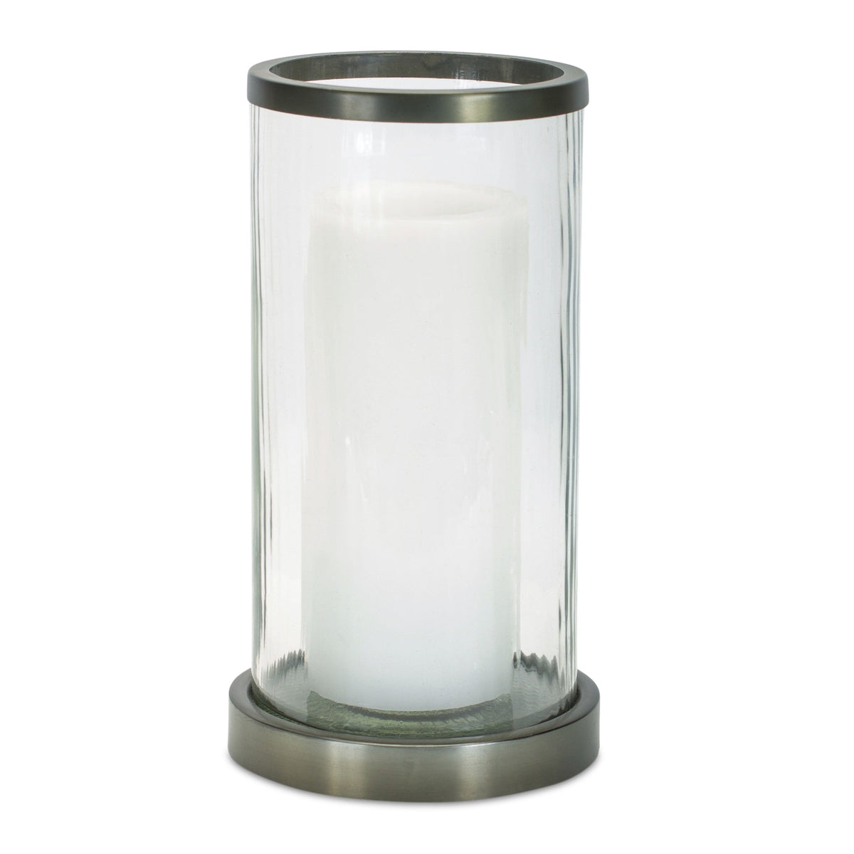 Wavy Glass Hurricane Candle Holder, photo 2 of 2