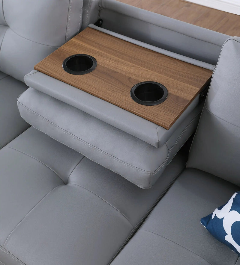 Irine - Sectional Sofa With Ottoman - Gray by Unique Piece Furniture
