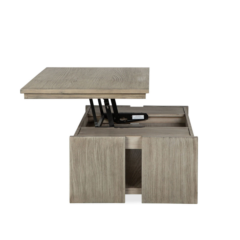 Conrad - Rectangular Lift Top Storage Cocktail Table With Casters - Stone Harbor Gray, photo 4 of 7