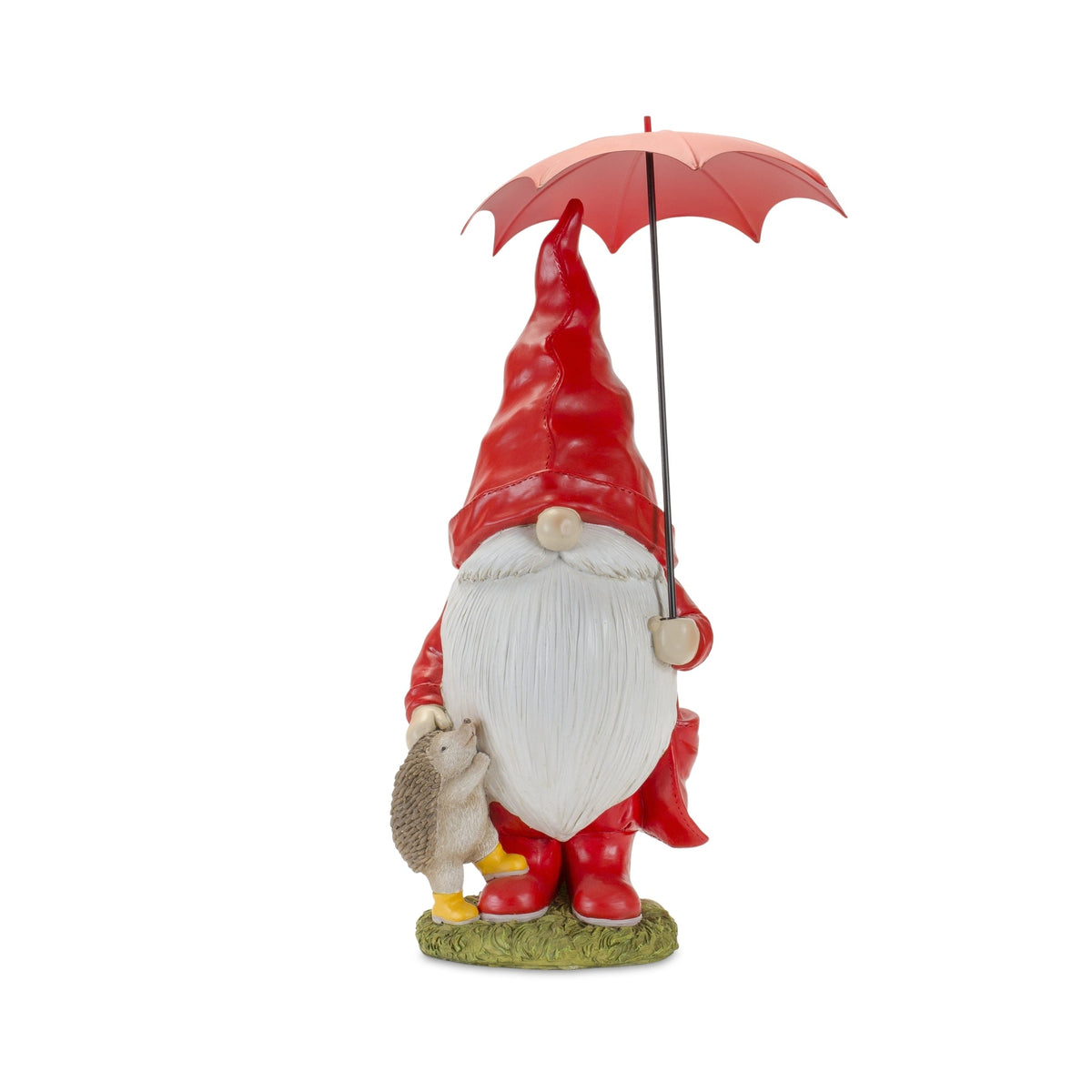 Garden gnome with umbrella and woodland animals (set of 2), photo 3 of 5