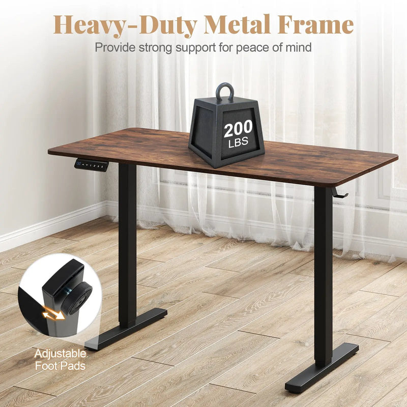 48 Inch x 24 Inch Ergonomic Electric Standing Desk with 3 Memory Settings for Home Office by DirectDeals