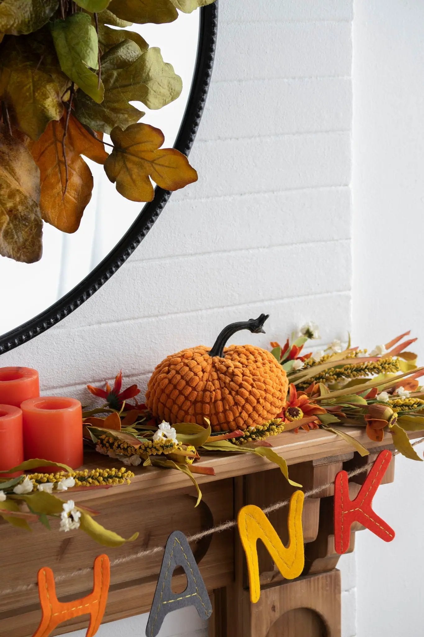 Weighted Pumpkin Ornament Decor For Holiday Harvest Festival Fall Festival & Thanksgiving by Unique Piece Furniture
