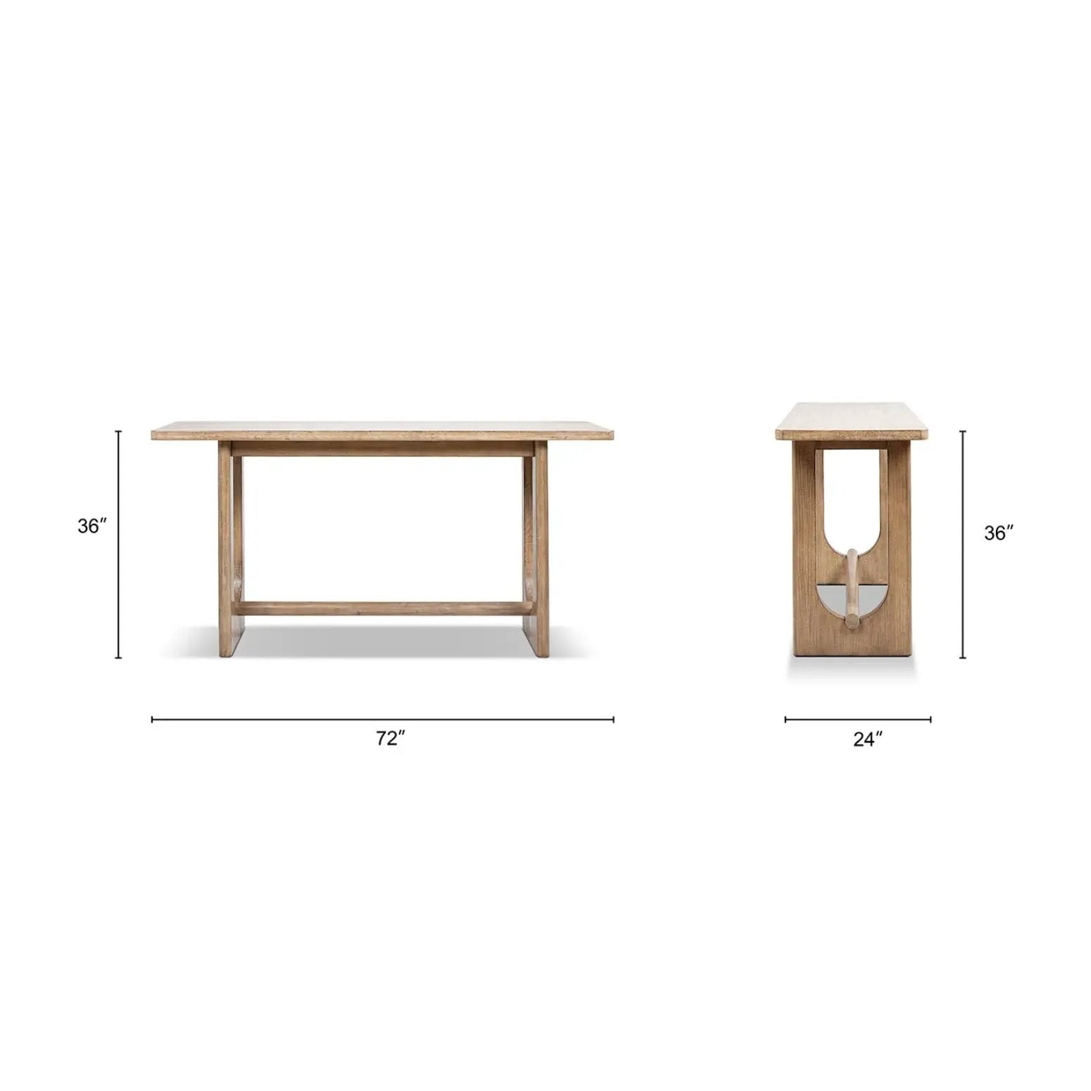 Turnkey - Trestle Console Table - Antique Brown by HouseOfZazla