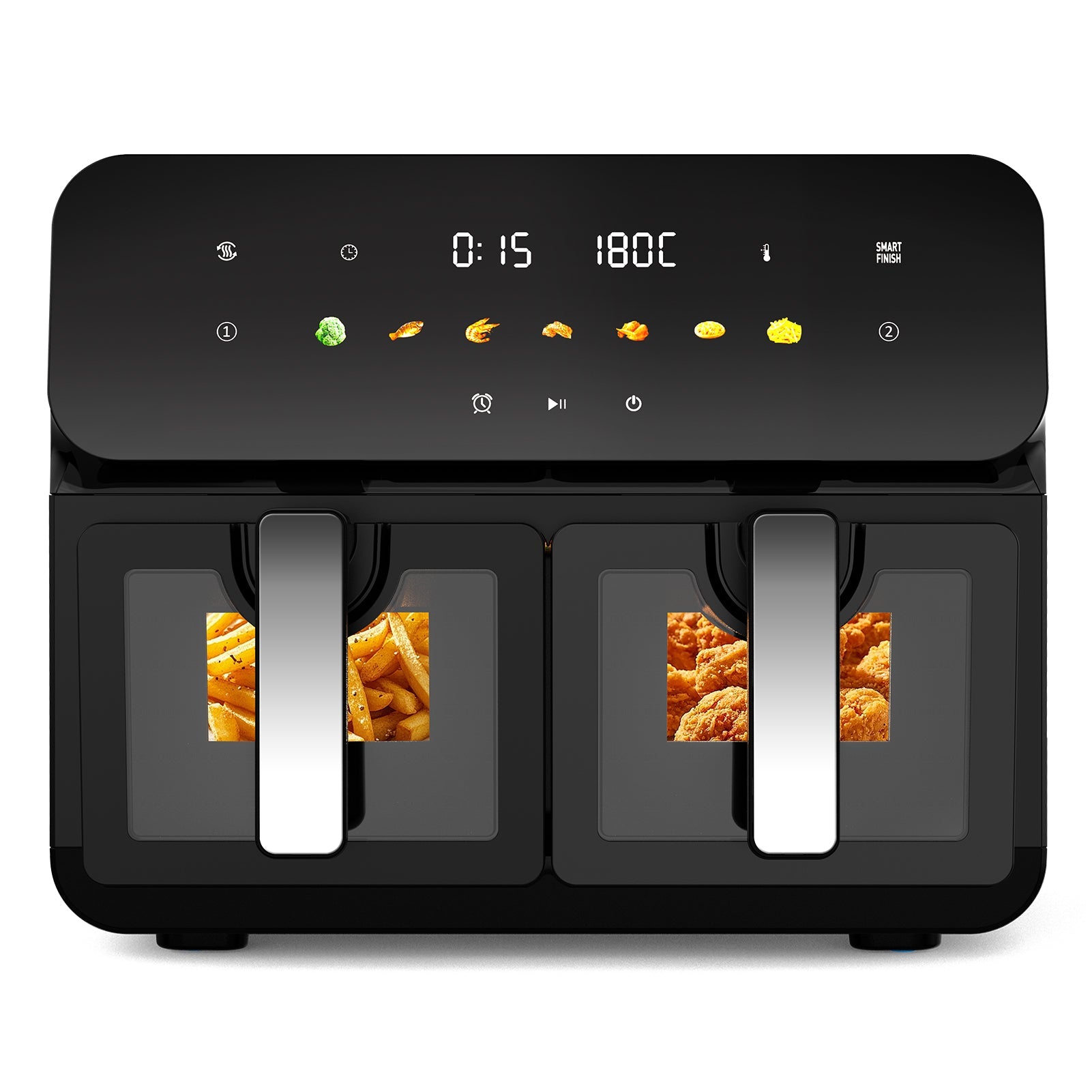 10QT Dual Air Fryer with Double Basket and Digital Touchscreen Control by HouseOfZazla