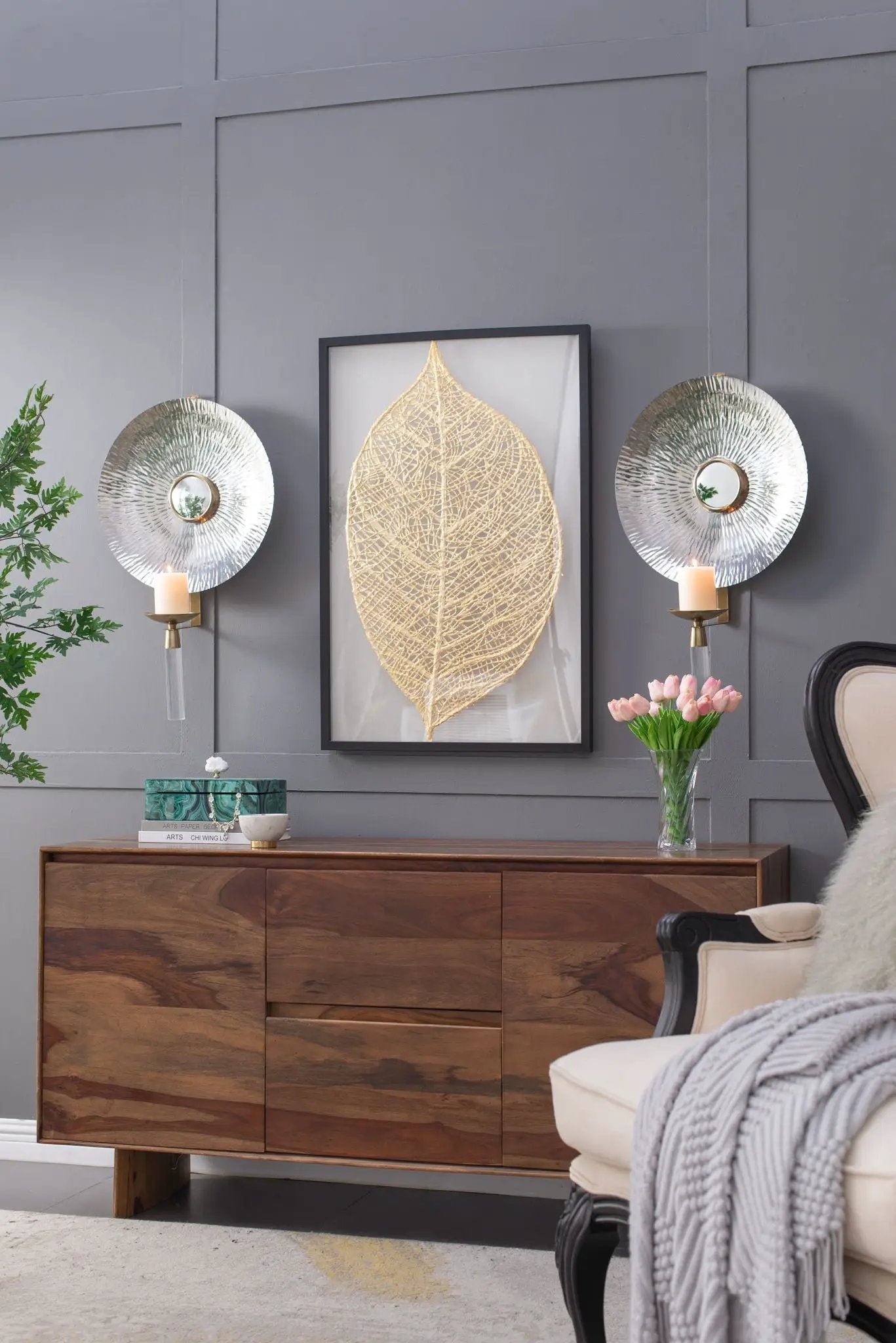 Maria - Wall Sconce - Gold by HouseOfZazla