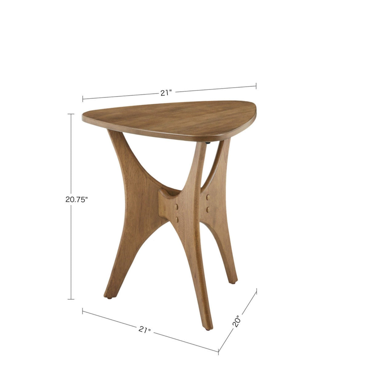 Triangle Side Table with Wood Veneer Top - Dark Brown or Light Brown, photo 18 of 27