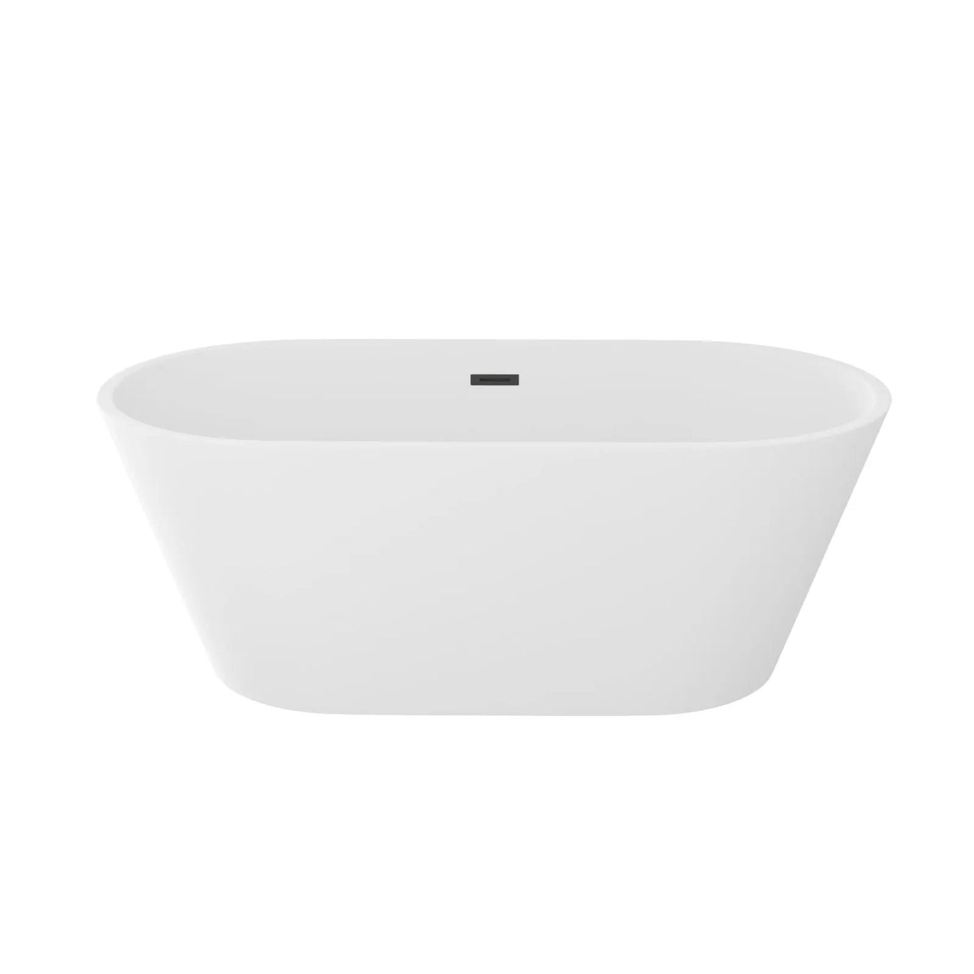 Gloss Freestanding Bathtub With Overflow & Pop Up Drain, Stand Alone Soaking Tub by HouseOfZazla