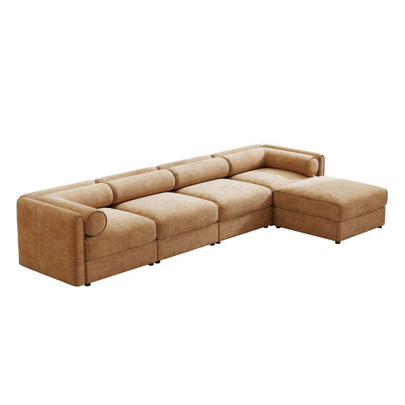 Contemporary Elegant Sofa With Storage And Ottoman by Unique Piece Furniture