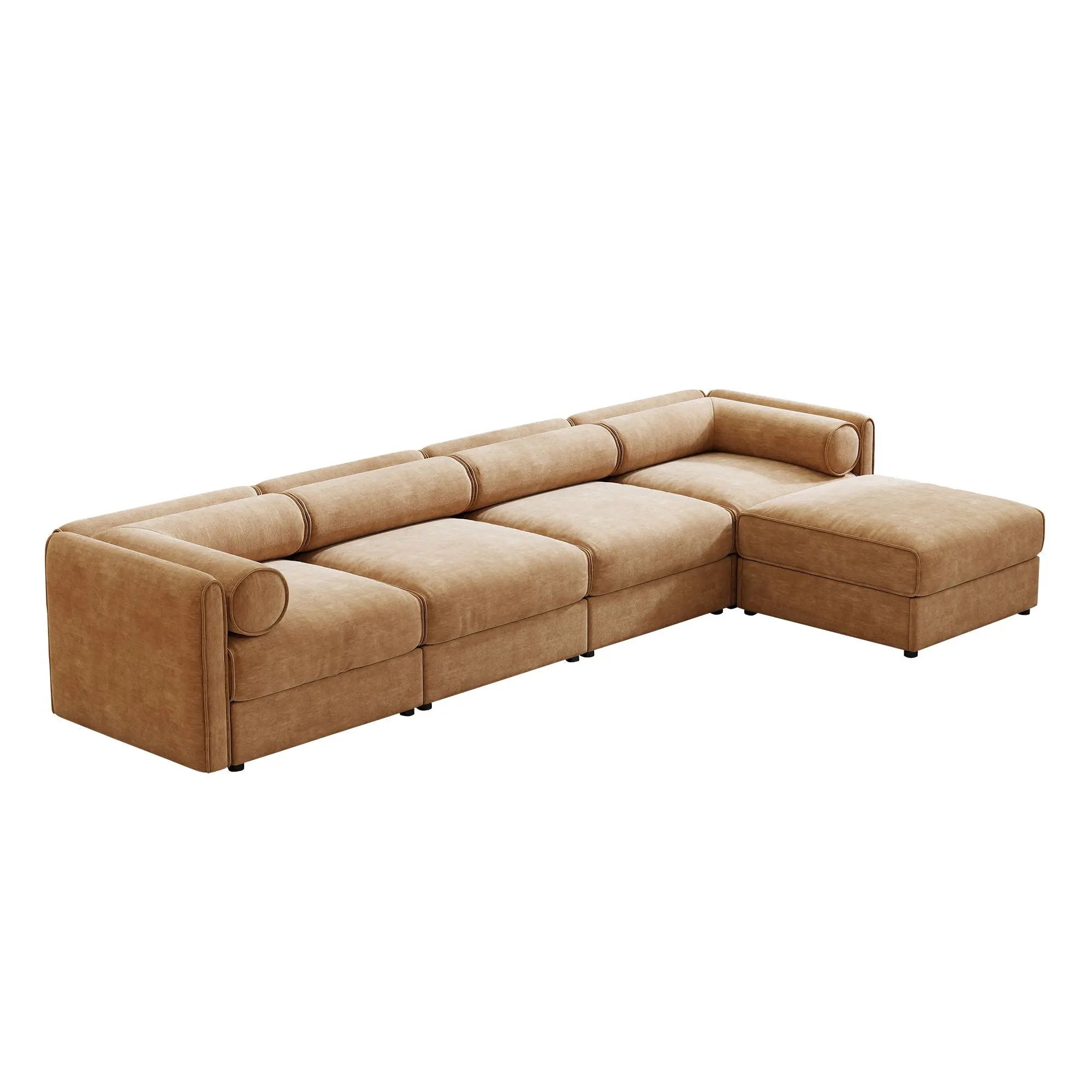 Contemporary Elegant Sofa With Storage And Ottoman by HouseOfZazla