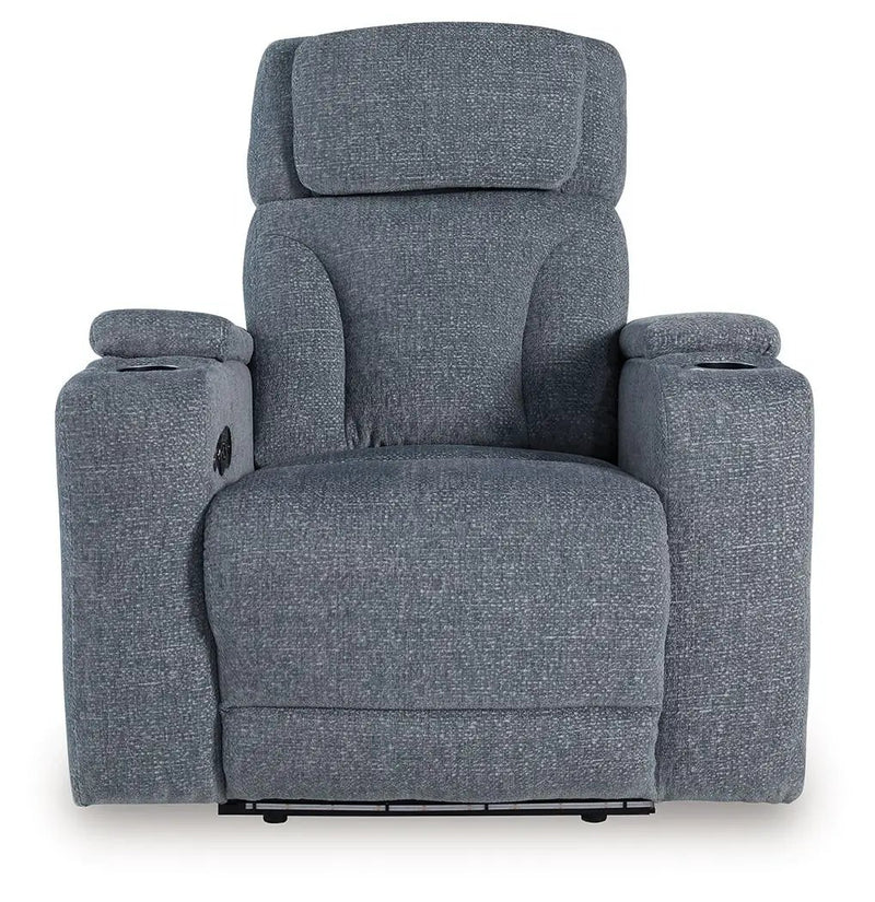 Studio Cave - Power Recliner - Steel by Unique Piece Furniture