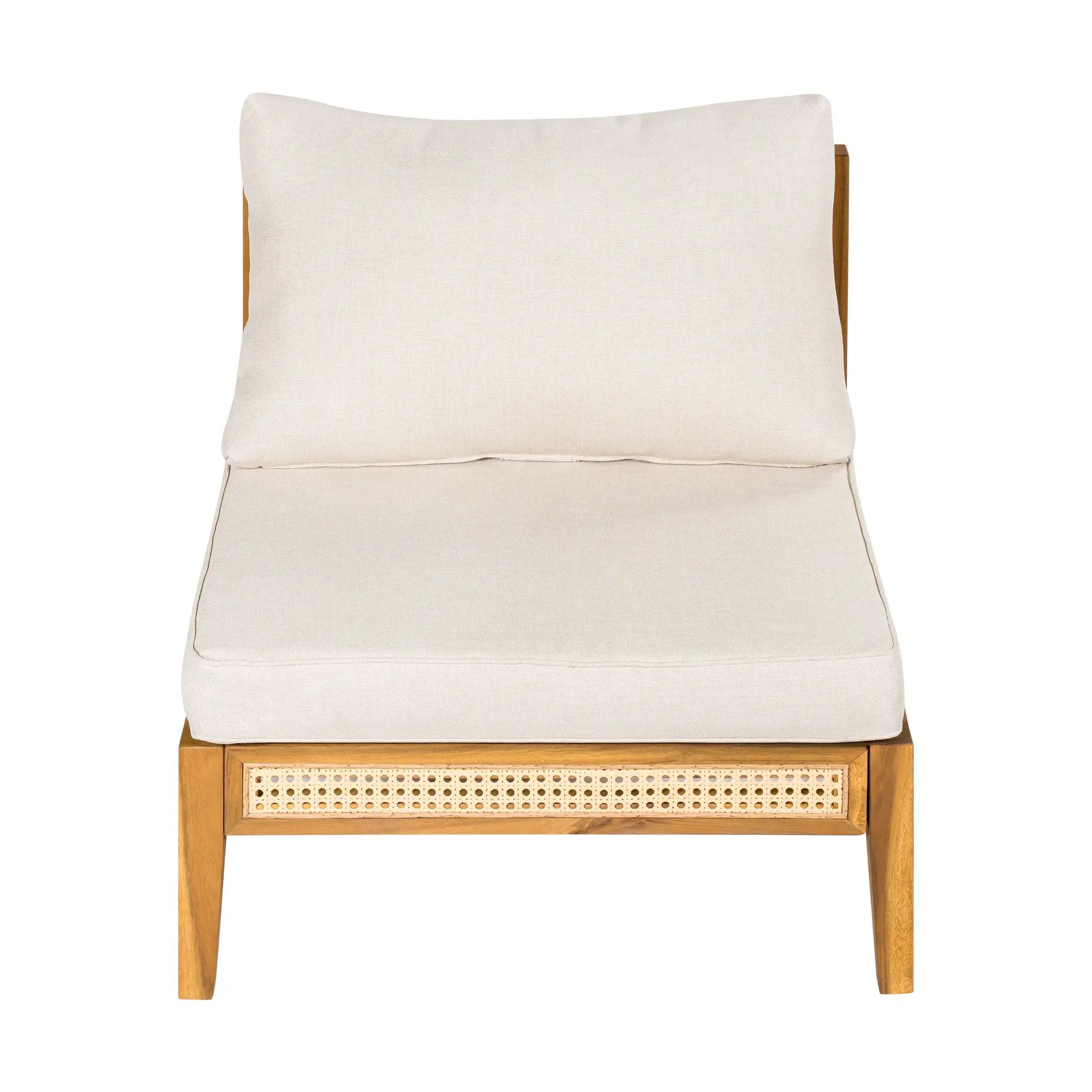 Kirkby Outdoor 5 Seater V-Shaped Acacia Wood Sofa by HouseOfZazla
