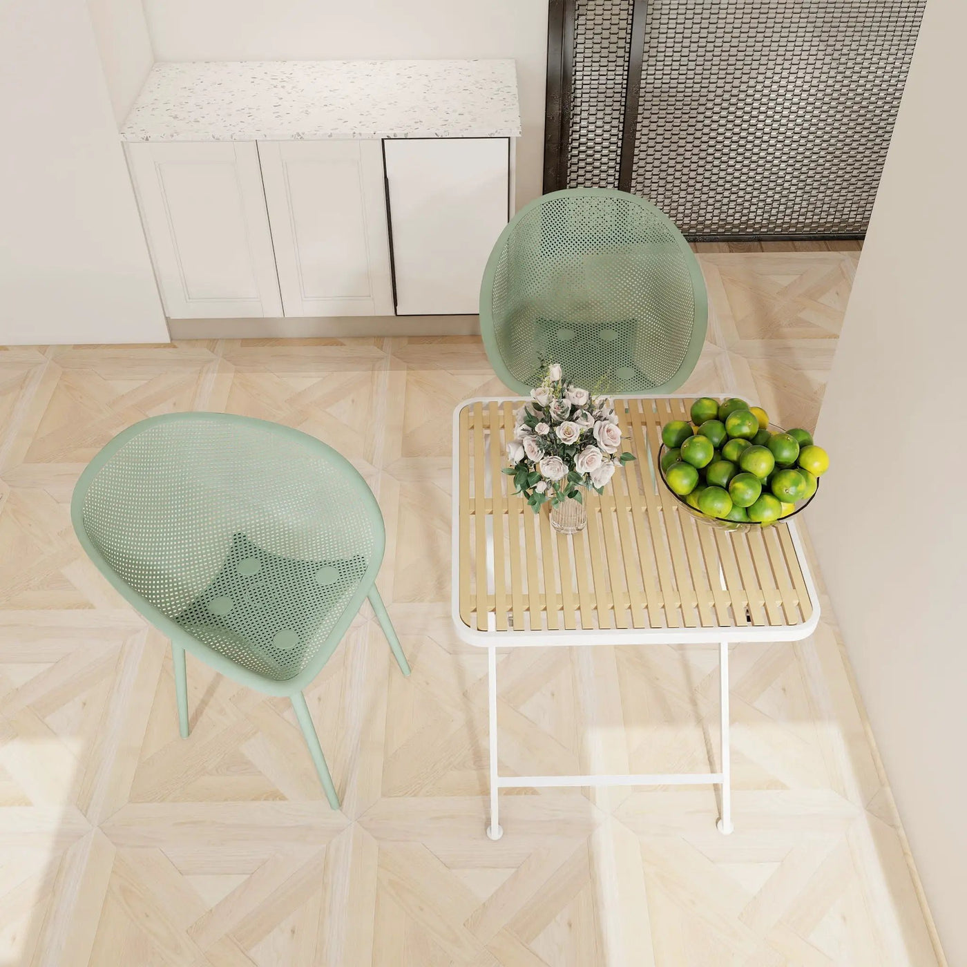 2 Pack Lounge Chair Set & Folding Square Table by HouseOfZazla
