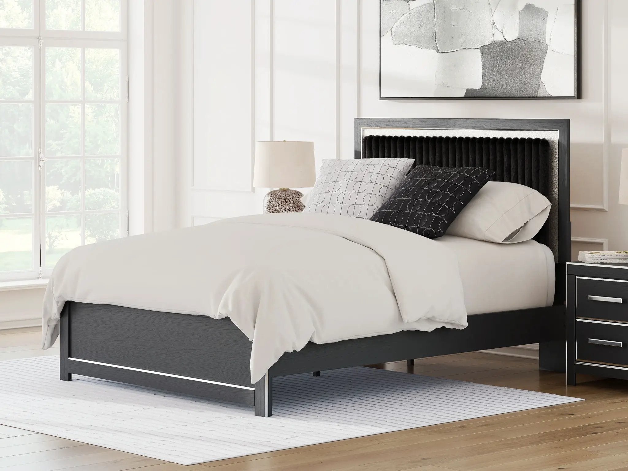 Zuraleus - Upholstered Panel Platform Bed With Roll Slats by Unique Piece Furniture