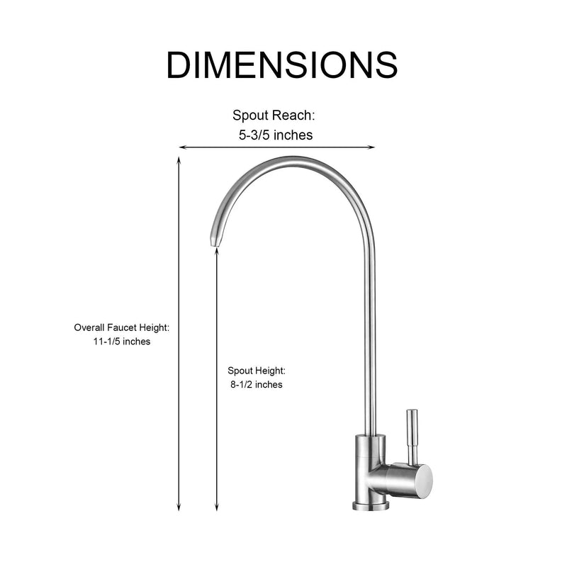 Modern Design, Lead Free Drinking Water Faucet - Brushed Nickel by HouseOfZazla