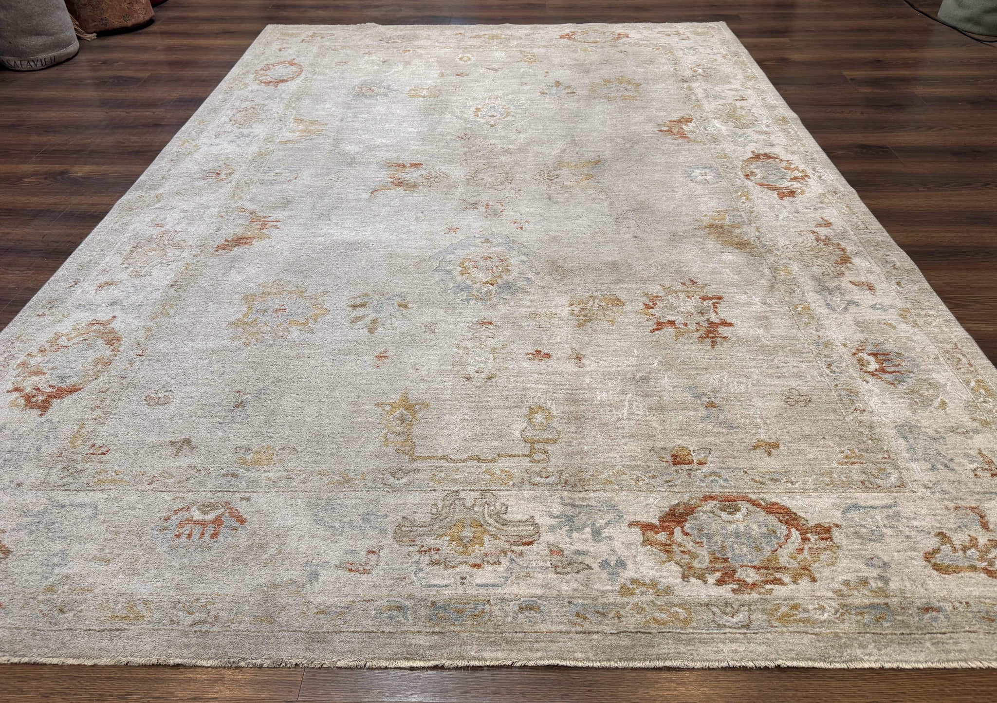 Modern Turkish Oushak Rug 7x9, Netural Colors by Jewel Rugs