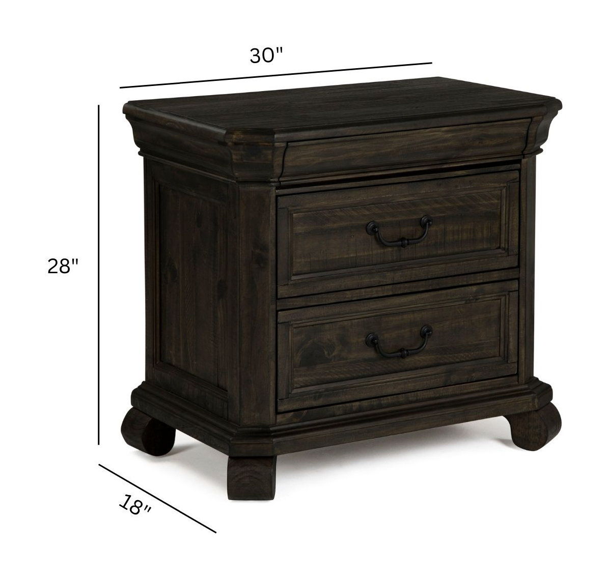 Bellamy - Drawer Nightstand - Peppercorn, photo 5 of 7