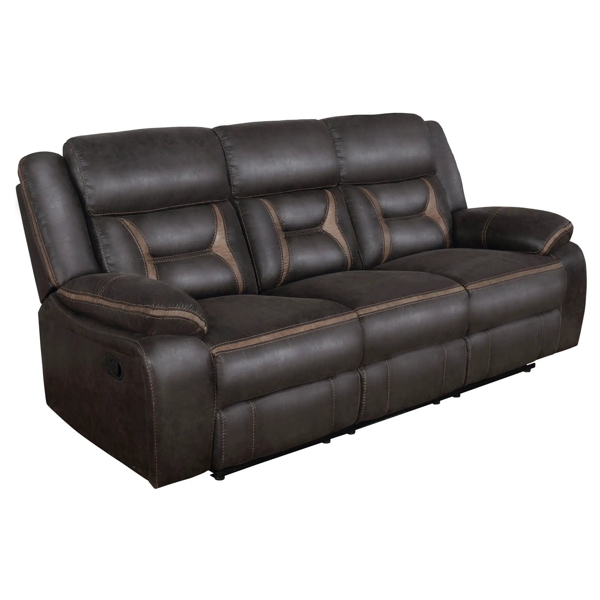Greer 3-piece Upholstered Reclining Sofa Set Brown by Unique Piece Furniture