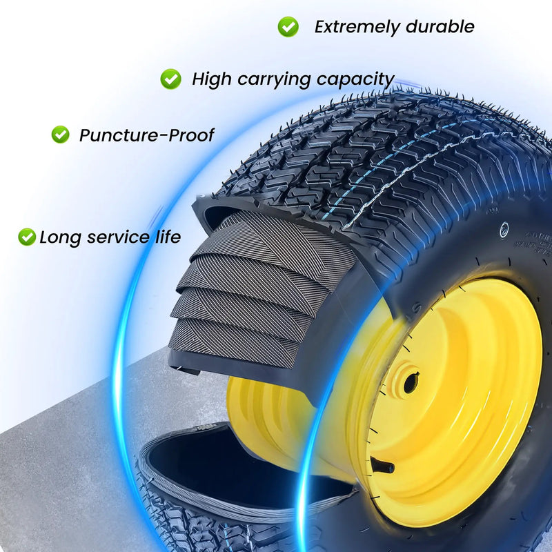 Set of 2 20x8.00-8 Lawn Mower Tires and Wheel Assembly by HouseOfZazla