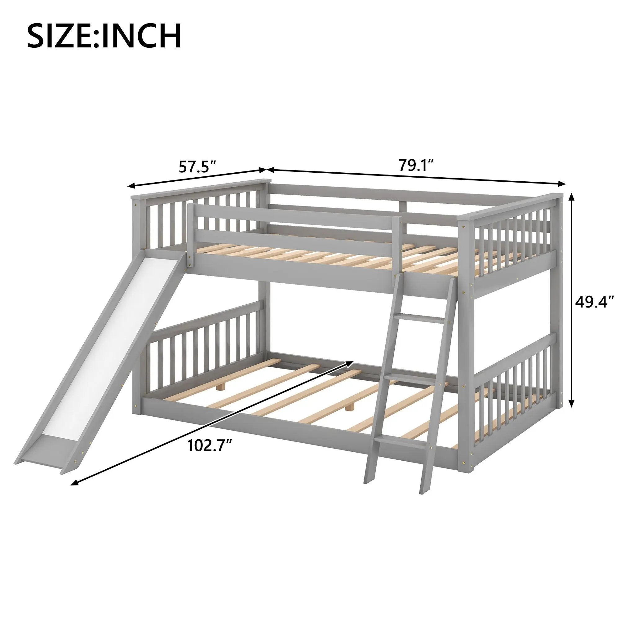Bunk Bed & Convertible Slide And Ladder by Unique Piece Furniture