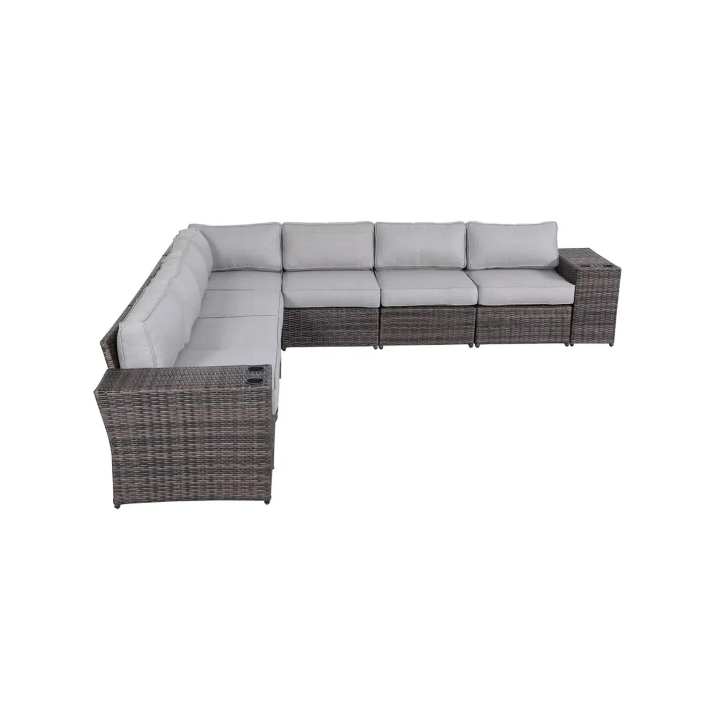 Modern Rattan Wicker Seating Group With Cushions by Unique Piece Furniture