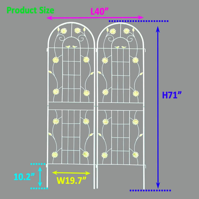 Metal Garden Trellis Rustproof Trellis For Climbing Plant Outdoor Flower Support by Unique Piece Furniture