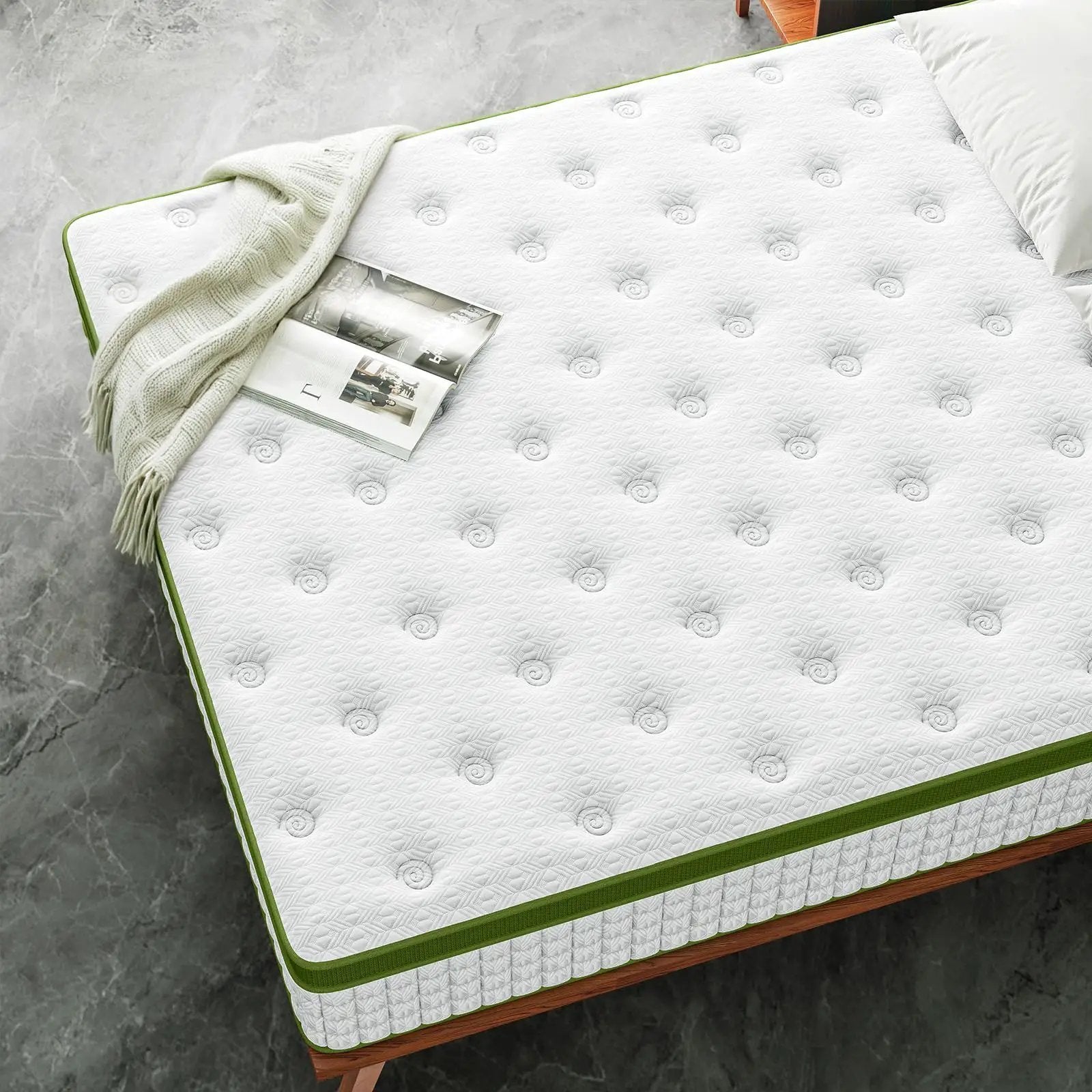 12" Hybrid Mattress With Gel Memory Foam & Pocket Springs by Unique Piece Furniture