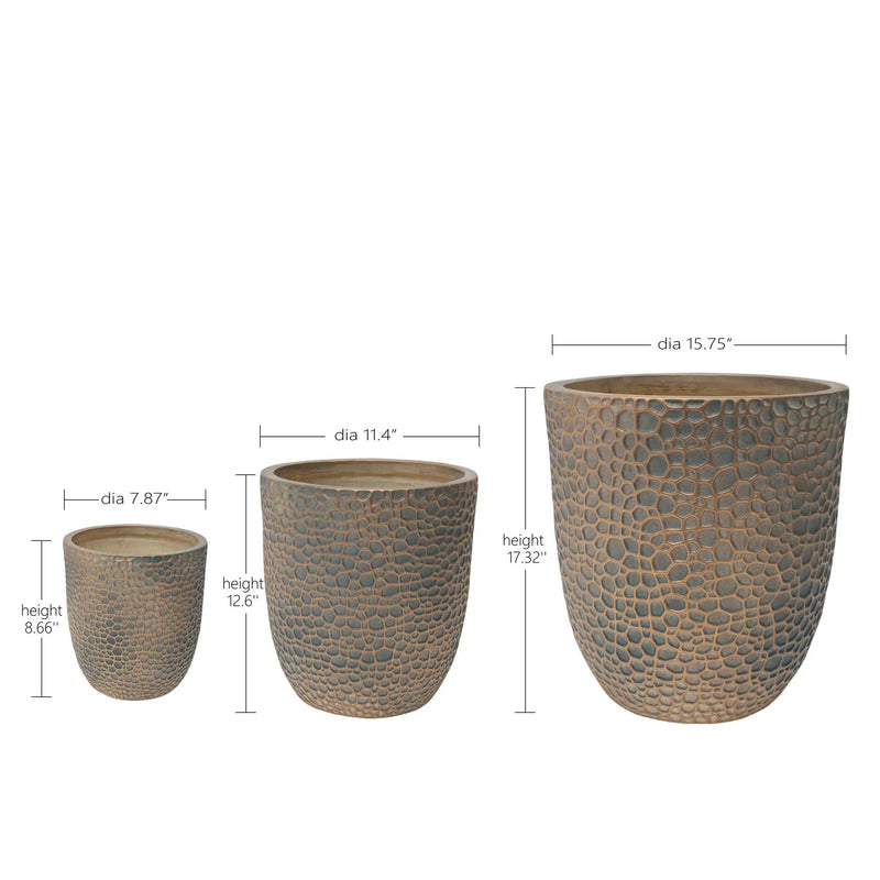Large Outdoor Indoor Planter Set of 3 by HouseOfZazla