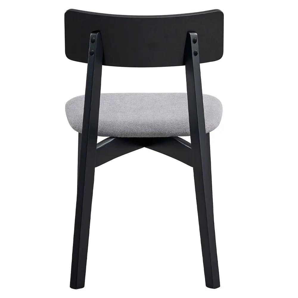 Real - Side Chair (Set of 2) - Gray Linen & Black by Unique Piece Furniture