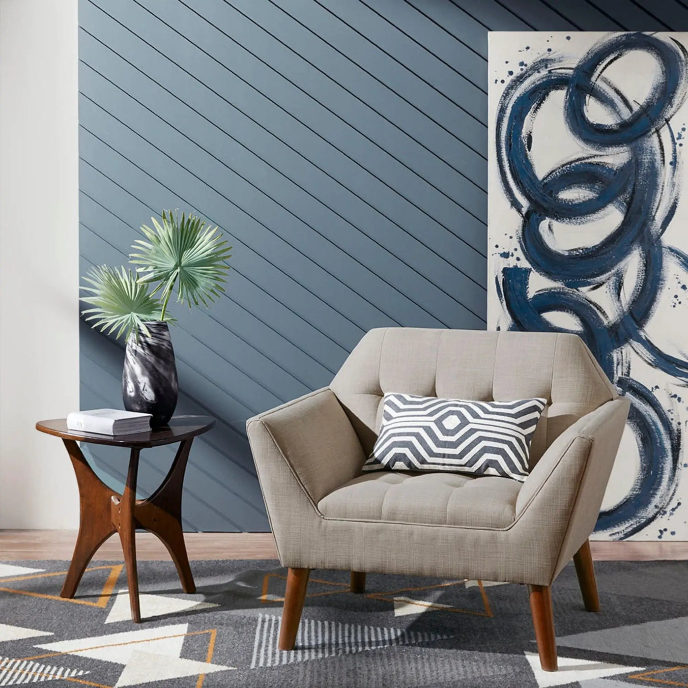 Modern Lounge Chair With Button Tufting by HouseOfZazla