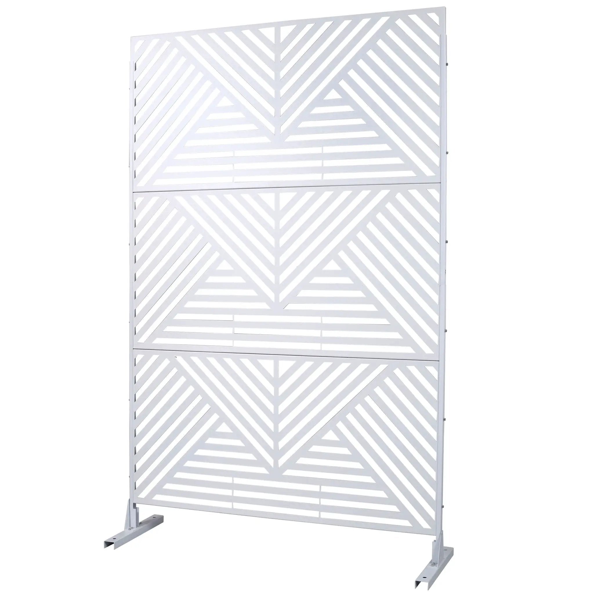 Freestanding Outdoor & Indoor Freestanding Metal Privacy Screen by Unique Piece Furniture
