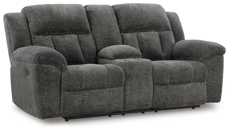 Frohn - Dbl Reclining Loveseat With Console by Unique Piece Furniture
