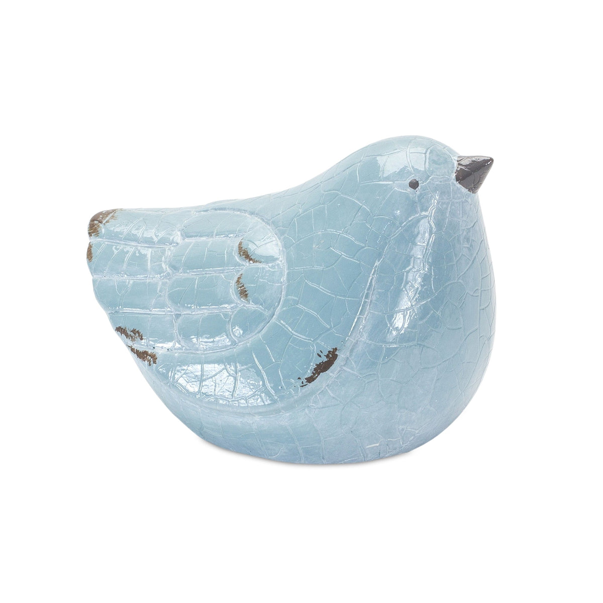 Cracked Terra Cotta Bird Figurine with Distressed Finish (Set of 4), photo 3 of 4