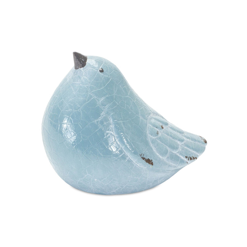 Cracked Terra Cotta Bird Figurine with Distressed Finish (Set of 4), photo 4 of 4