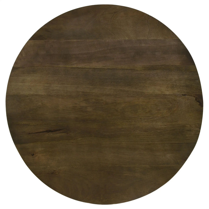 Yaritza Round Mango Wood Coffee Table Natural and Gunmetal by Unique Piece Furniture