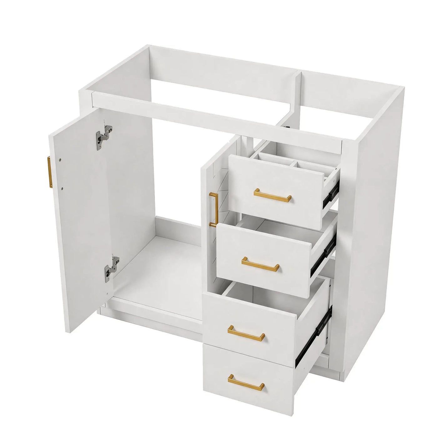 Retro Style Bathroom Vanity, 3 Drawers & Soft Closing Doors by HouseOfZazla