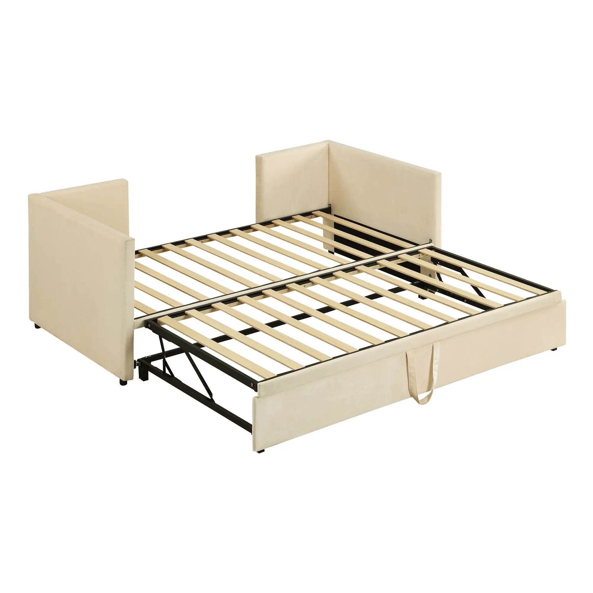 Twin Size Upholstered Daybed With Pop Up Trundle by Unique Piece Furniture