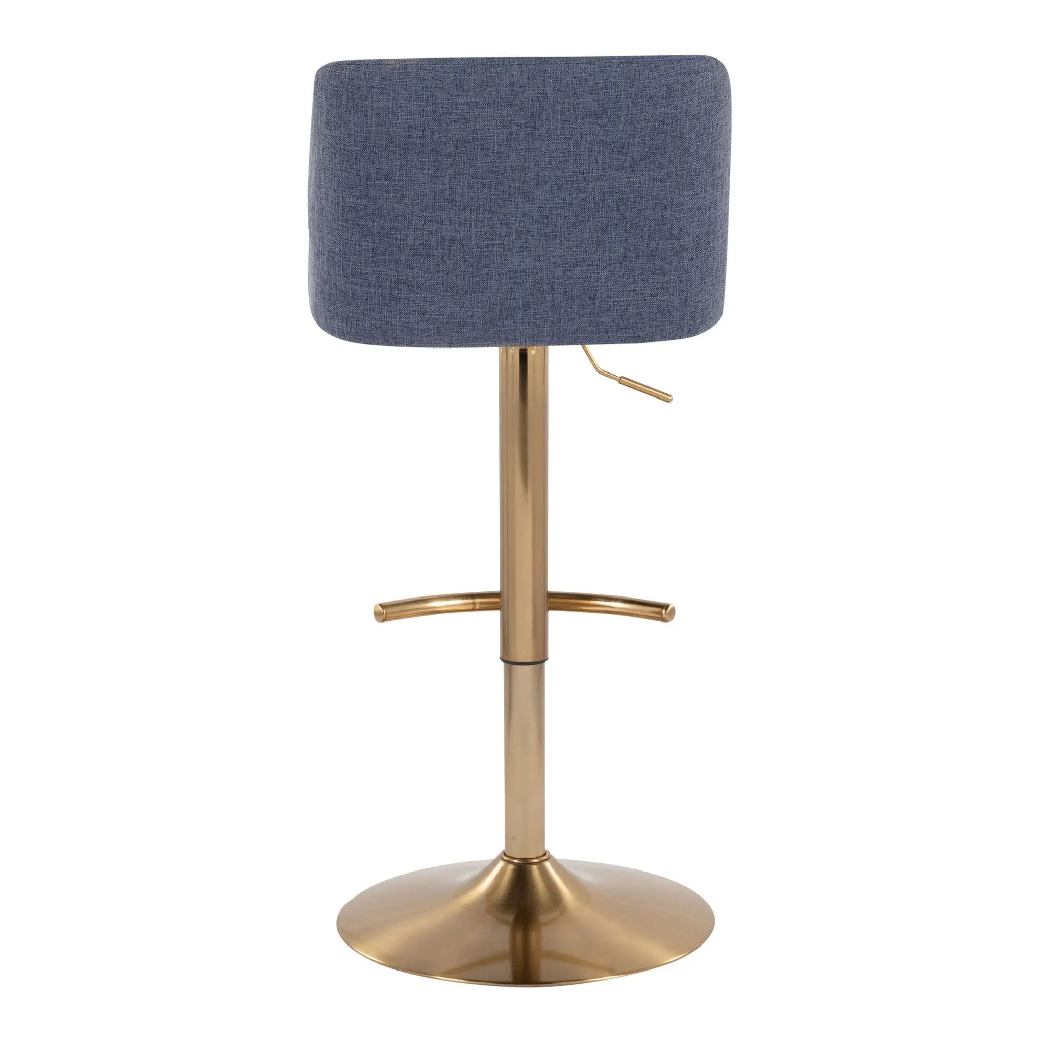 Toriano - Contemporary Adjustable Barstool With Swivel With Rounded T Footrest (Set of 2) by Unique Piece Furniture