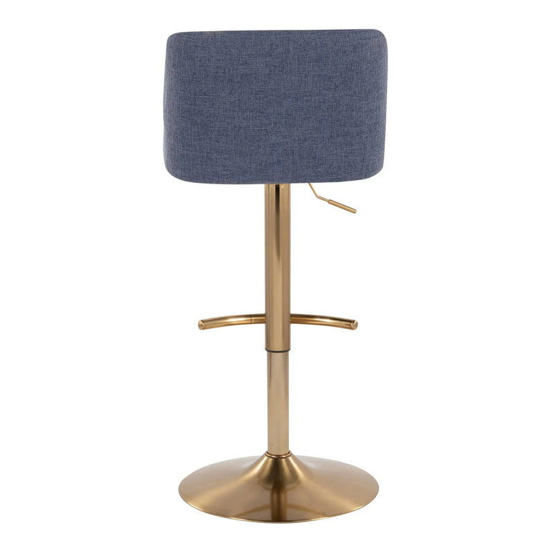 Toriano - Contemporary Adjustable Barstool With Swivel With Rounded T Footrest (Set of 2) by Unique Piece Furniture