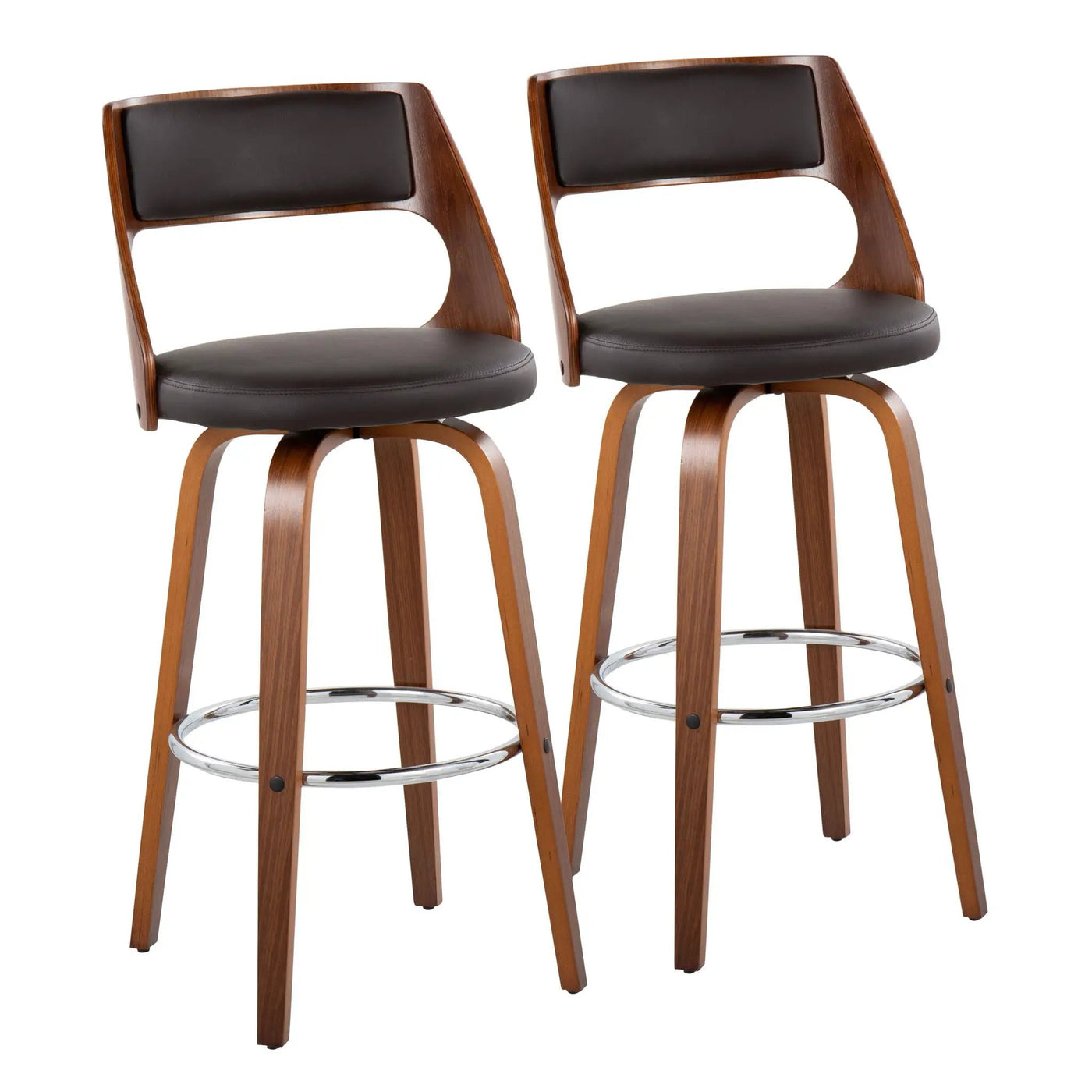 Cecina - Mid-Century Modern Barstool With Swivel (Set of 2) by HouseOfZazla