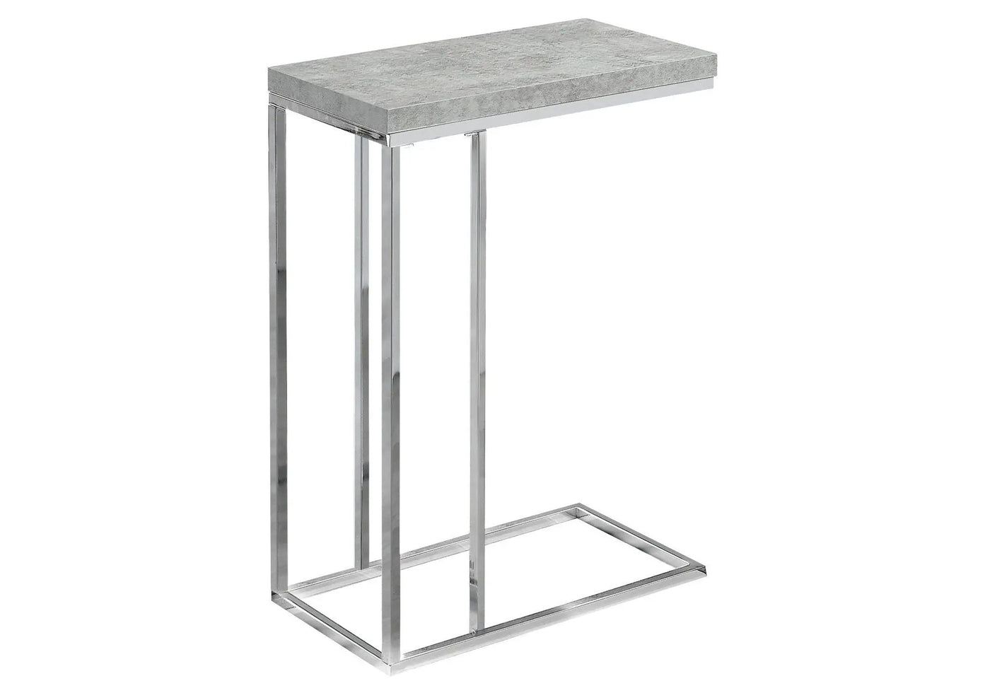 Accent Table, C - Shaped, Tempered Glass, Stylish Design Contemporary & Modern by Unique Piece Furniture