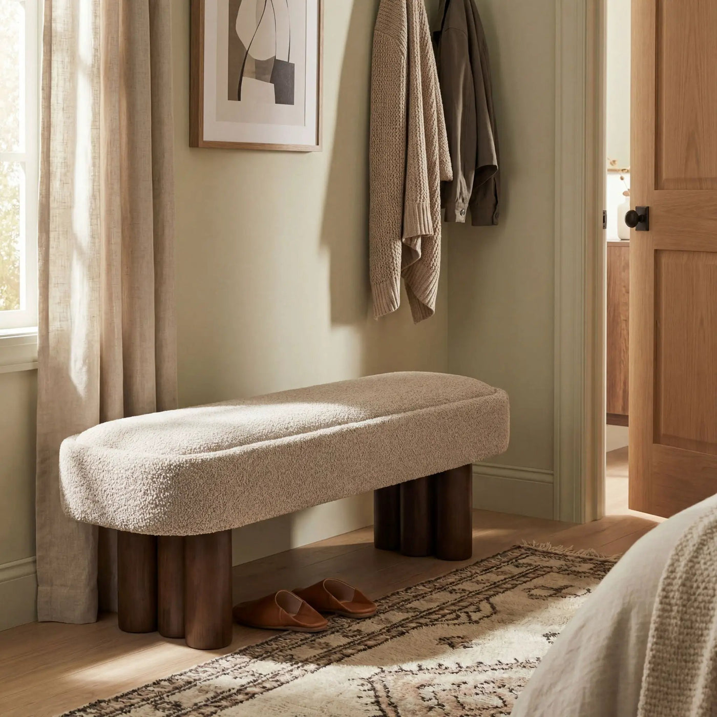 Chic Indoor Upholstered Dining Bench by HouseOfZazla