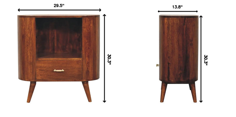 Cortez - T Bar Open Slot Cabinet - Dark Brown by HouseOfZazla