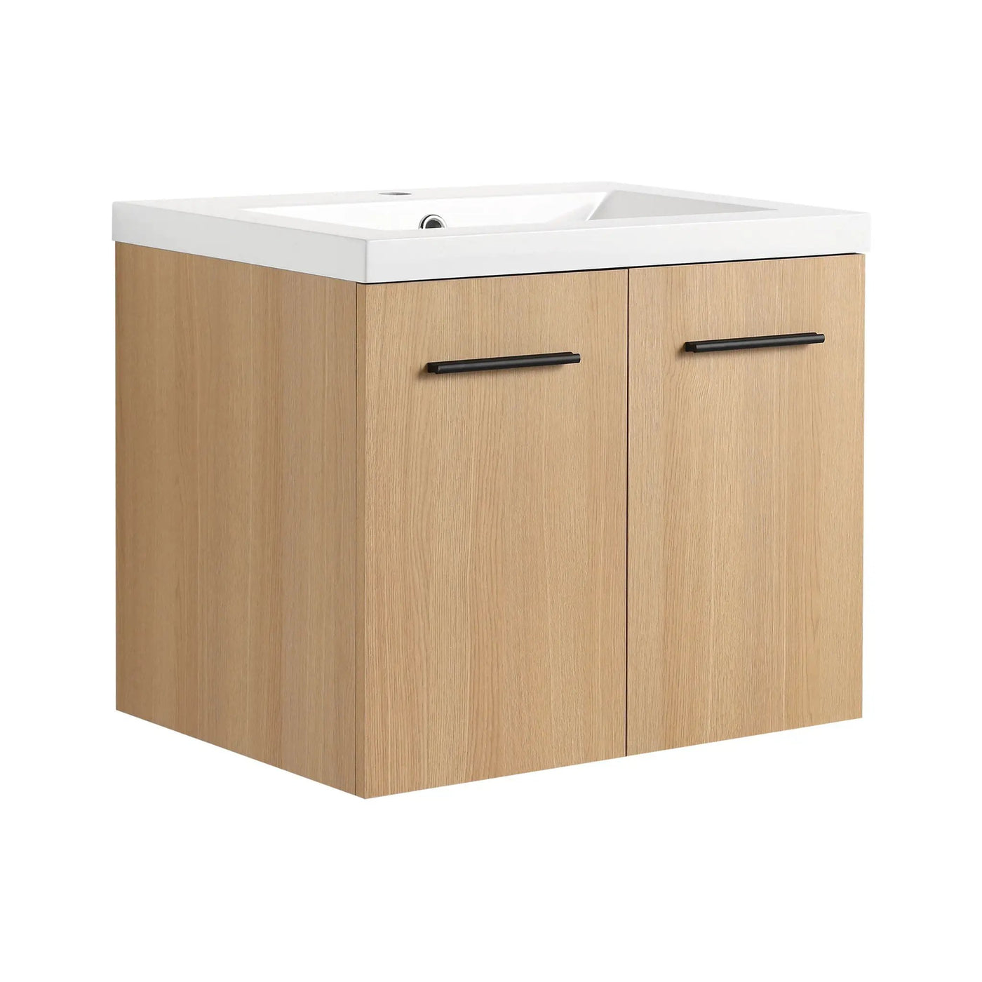 Floating Bathroom Vanity With Sink, Wall Mounted Double Door Storage by HouseOfZazla