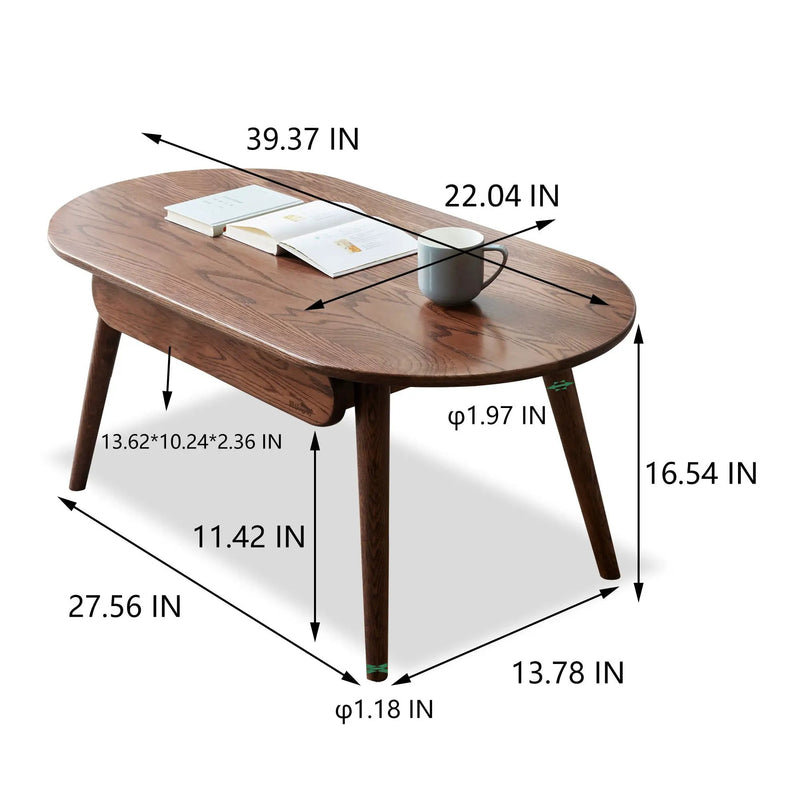 Capsule Centre Low Table With Drawers Coffee Table by Unique Piece Furniture