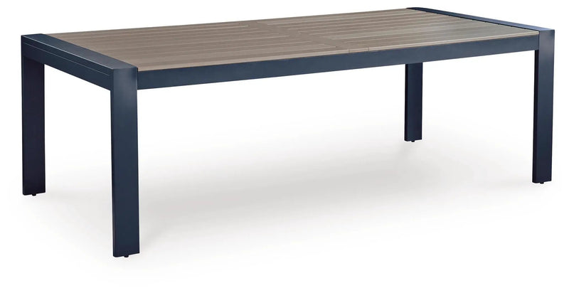 East Beach - Rectangular Dining Table With Umbrella Option - Blue by Unique Piece Furniture