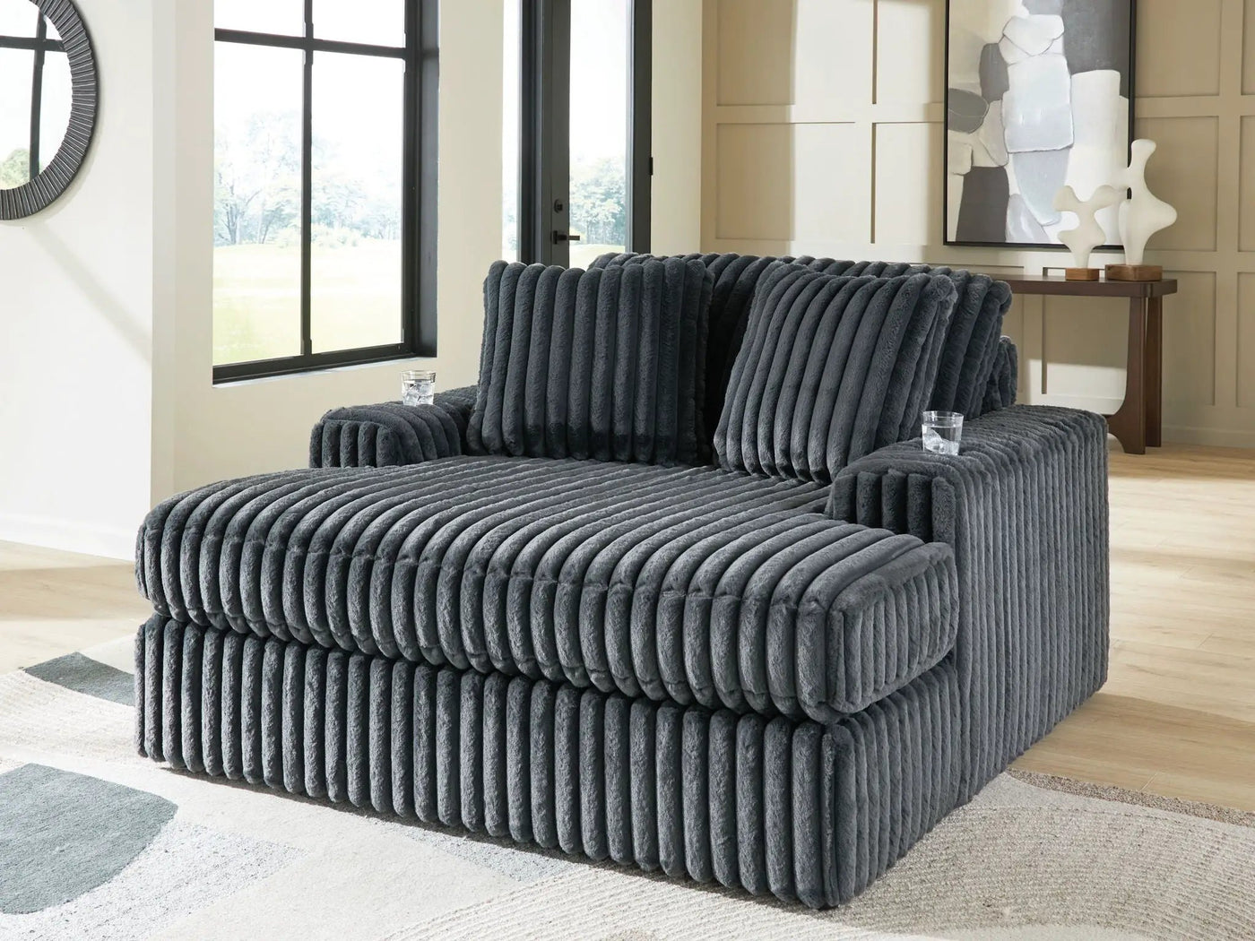 Midnight-Madness - Oversized Chaise by Unique Piece Furniture