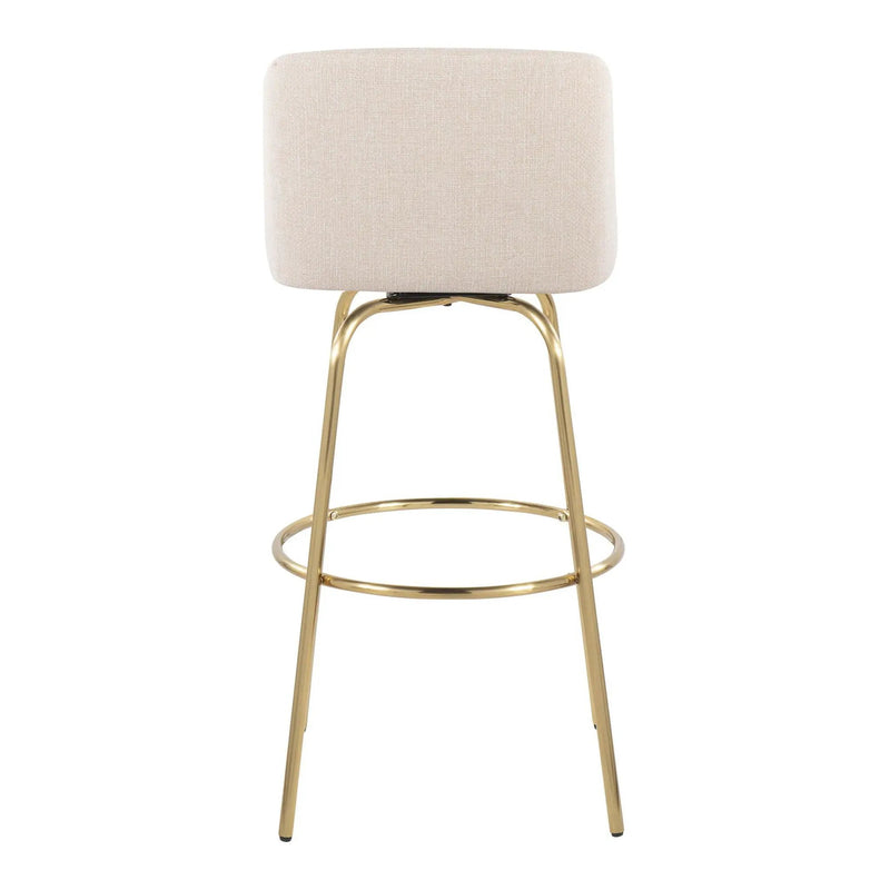 Toriano - Contemporary Fixed Height Barstool With Swivel And Round Footrest (Set of 2) by Unique Piece Furniture