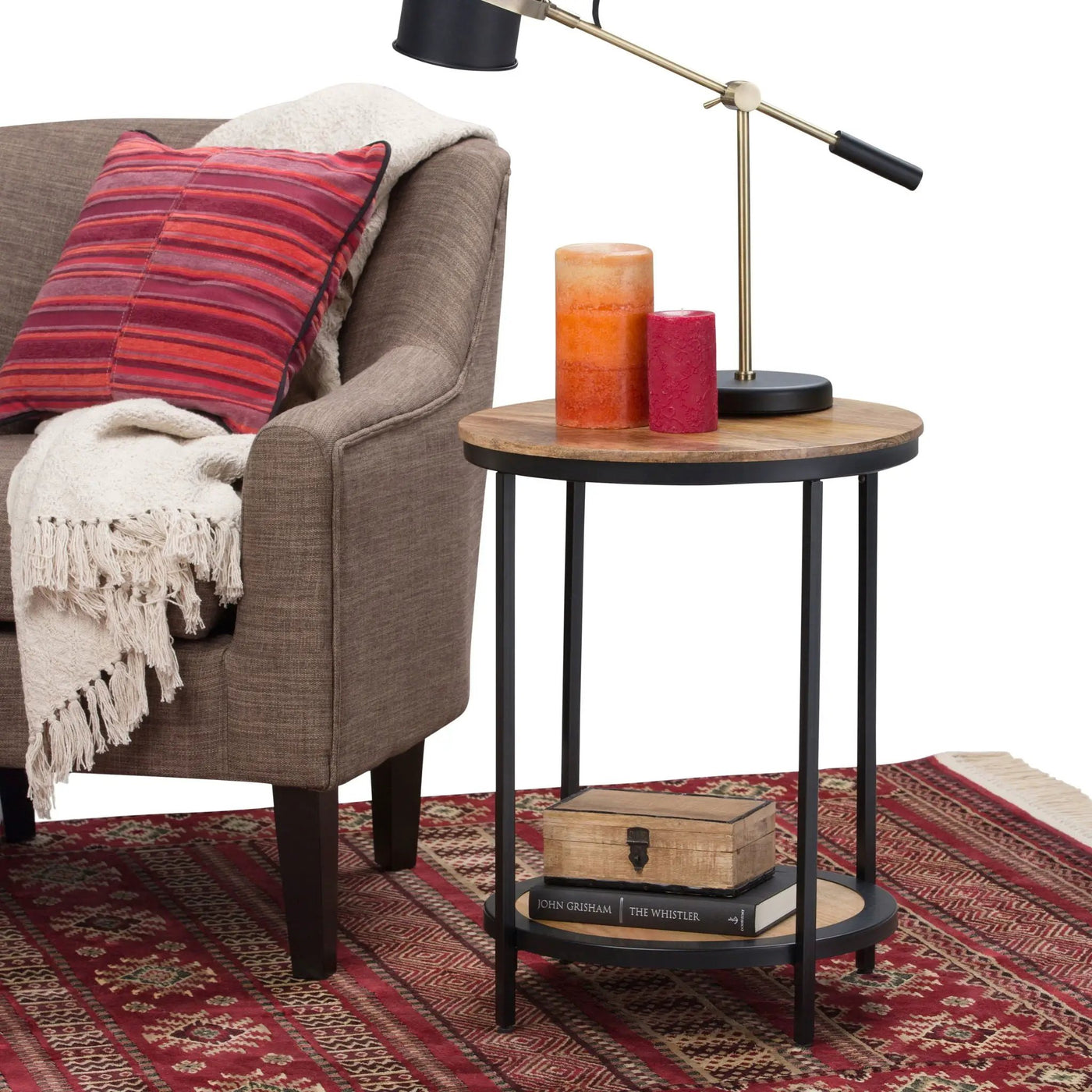 Jenna - Handcrafted Round Side Table by HouseOfZazla