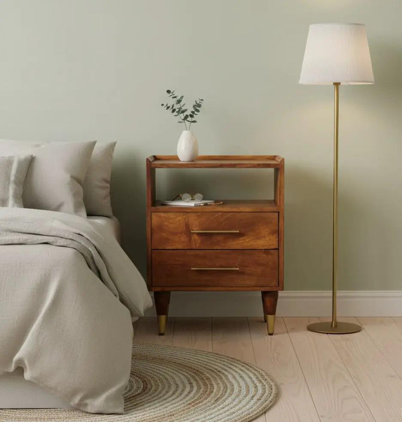 Artisan Furniture Solid Wood Camden Chestnut Bedside by HouseOfZazla