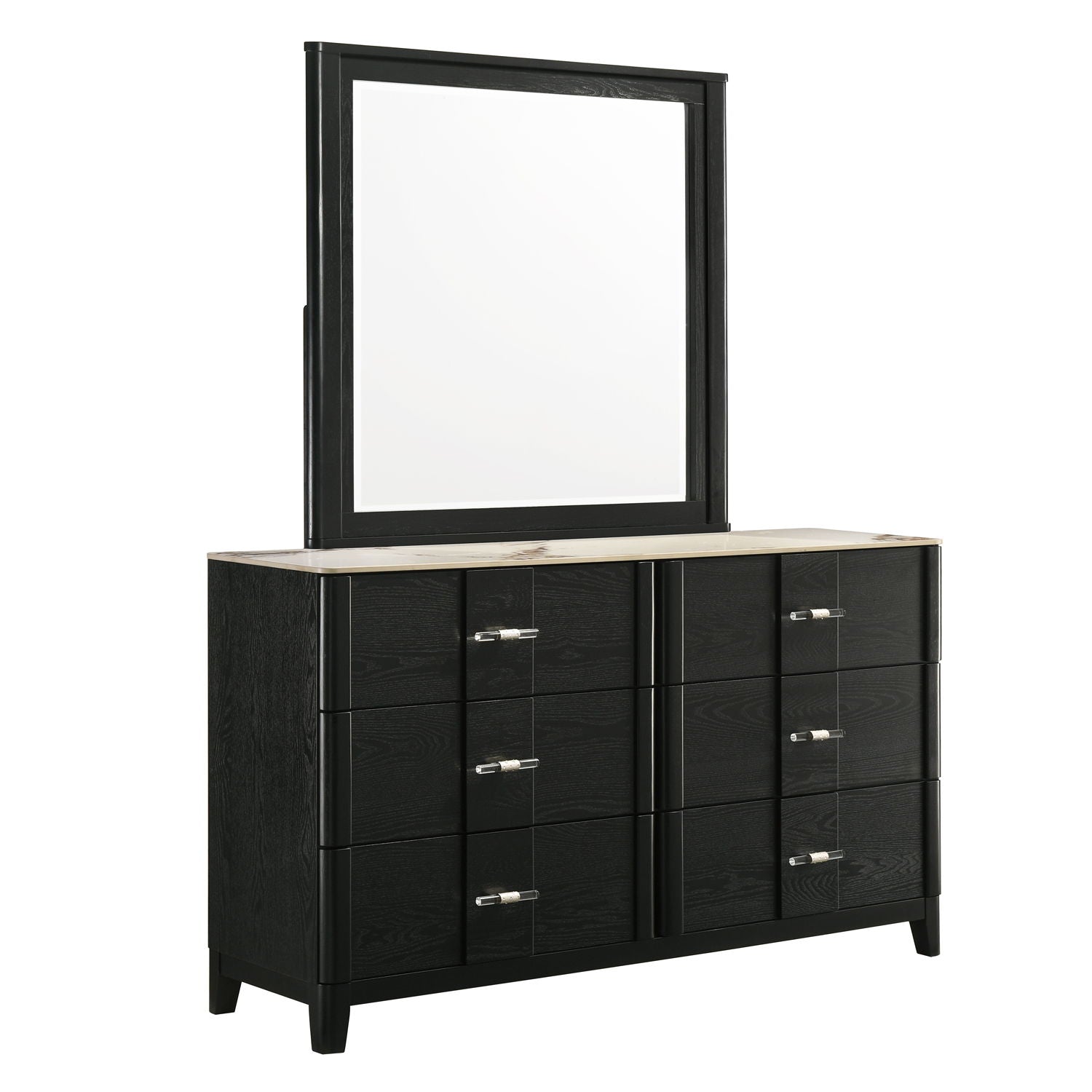Opel - 6 Drawer Dresser - Black by HouseOfZazla